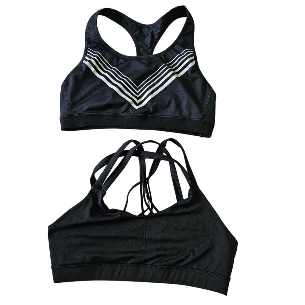 Champion Womens 2Sports Bras Size Large Black